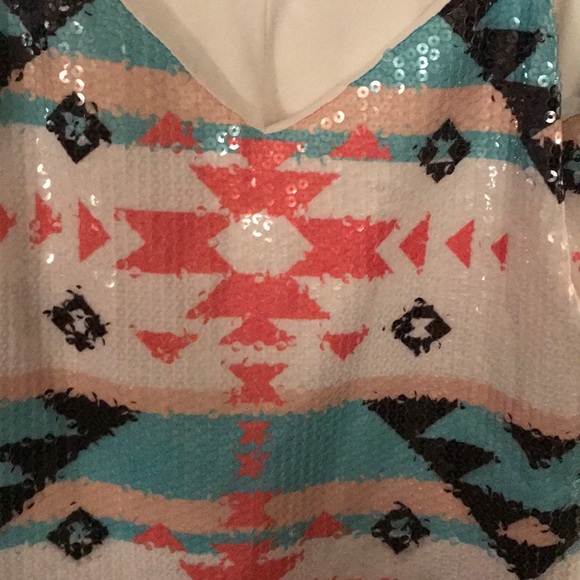 Aztec sequined crop tank - Picture 2 of 2